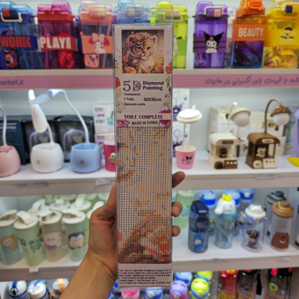 نقاشی الماسی بزرگسال نقاشی الماسی بزرگسال 30 در 30 طرح پلنگ