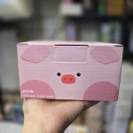 چراغ خواب سیلیکونی هفت رنگ طرح خوک جعبه