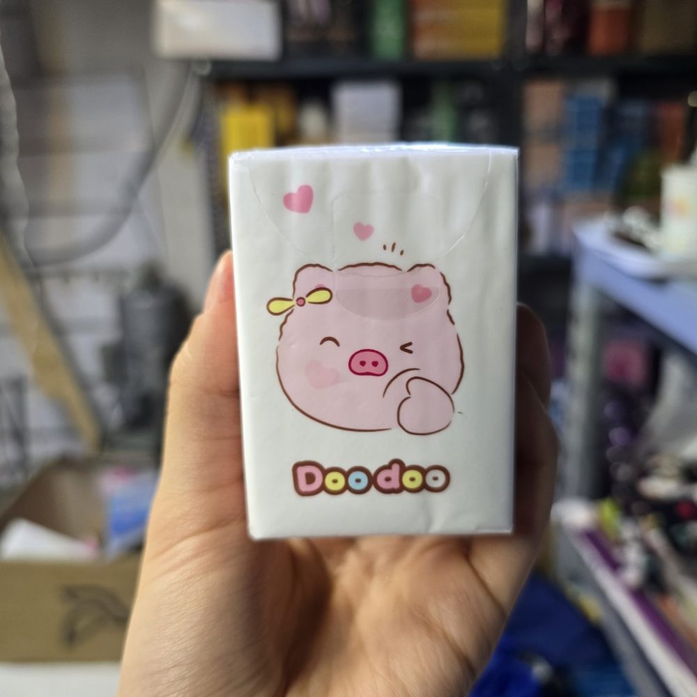 دستمال کاغذی جیبی 8 برگ طرح خوک صورتی