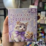 استیکر بسته 40 عددی طرح گربه بنفش