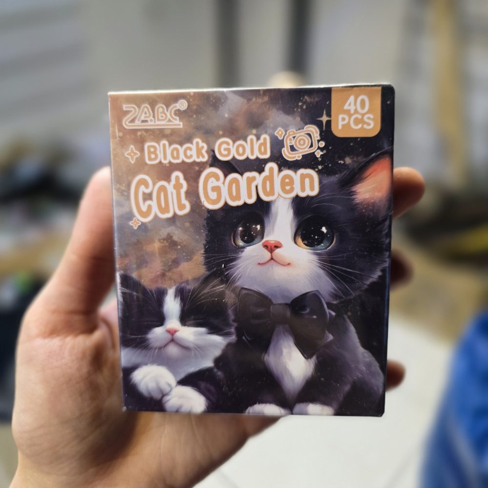 استیکر بسته 40 عددی طرح گربه مشکی