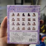 استیکر بسته 40 عددی طرح گربه بنفش پشت