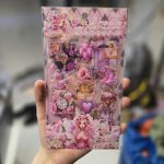 استیکر بسته 6 عددی طرح دختر صورتی