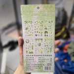 استیکر بسته 6عددی گلدان رنگ سبز پشت