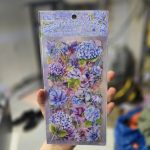 استیکر بسته 6عددی گل رنگ آبی