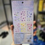 استیکر بسته 6عددی گل رنگ آبی پشت