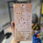 استیکر بسته 6عددی گل رنگ نارنجی پشت