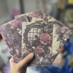 استیکر و کارت پستال تم ساز 30 ورقی گل زرشکی - Image 3