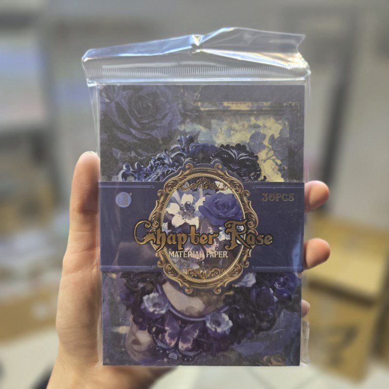 استیکر و کارت پستال تم ساز 30 ورقی گل آبی