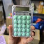 ماشین حساب شفاف مینی رنگ سبز