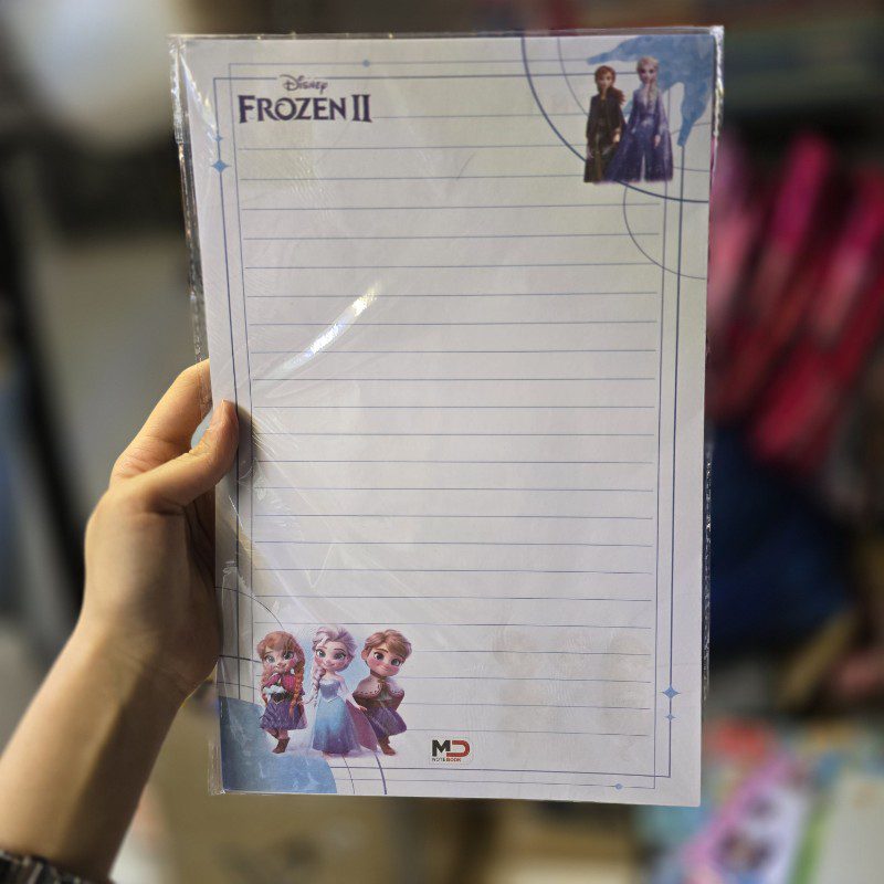 کاغذ خط دار سایز a4 بسته25عددی طرح فروزن