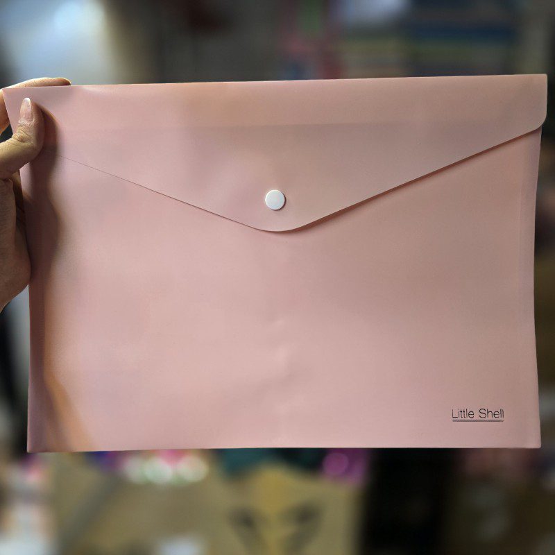 پوشه دکمه دار سایز a4 صورتی