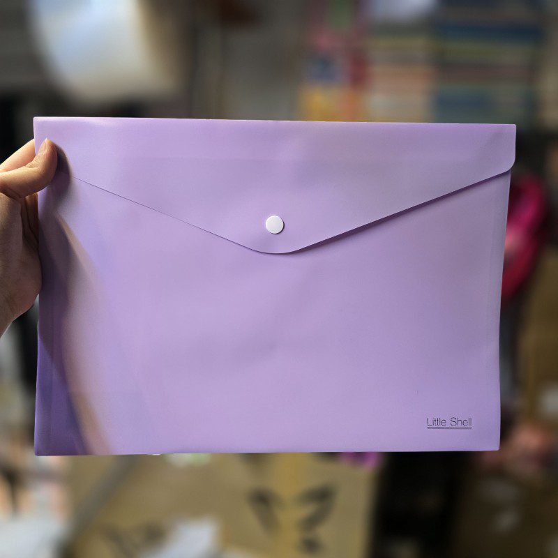 پوشه دکمه دار سایز a4 بنفش