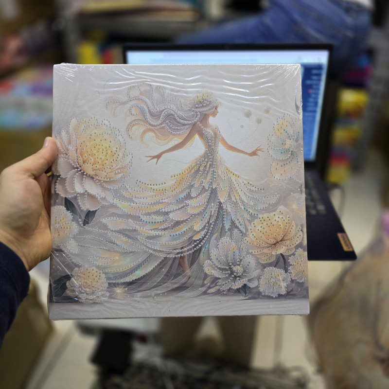 نقاشی الماسی سایز30در30بزرگسال سری فرشته کد04