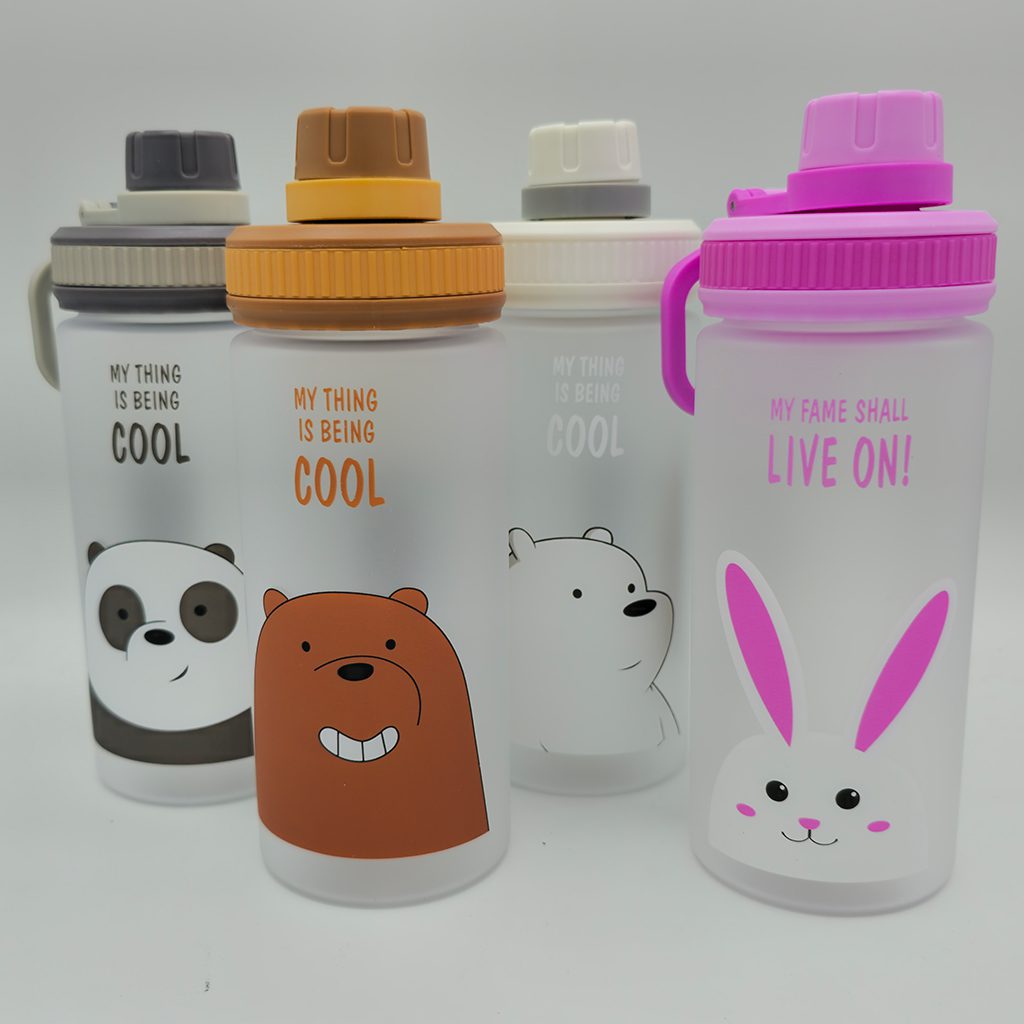 gh-kafan-pich قمقمه ایون مدل درب پیچی طرح خرس کله فندقی گنجایش 0.5 لیتر