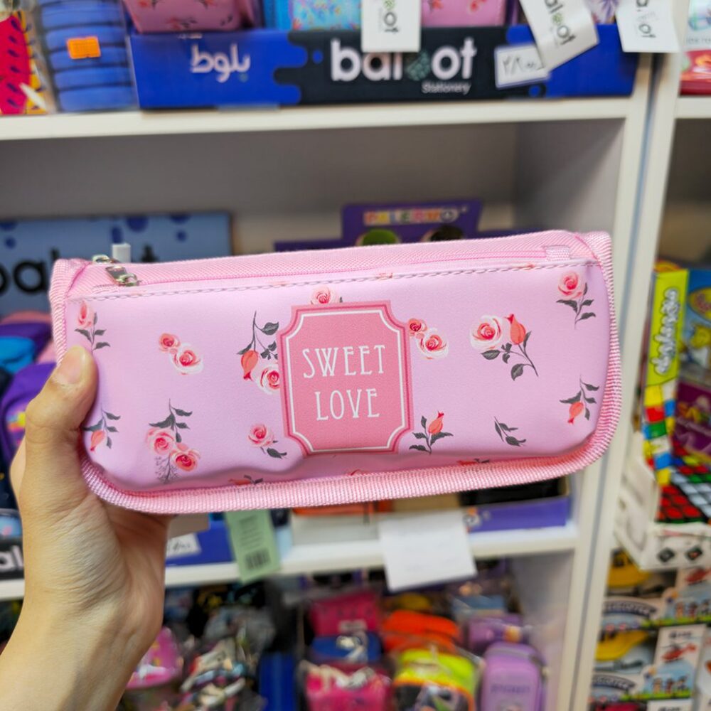 جامدادی طرح گل کلاسیک دو زیپ برند بلوط