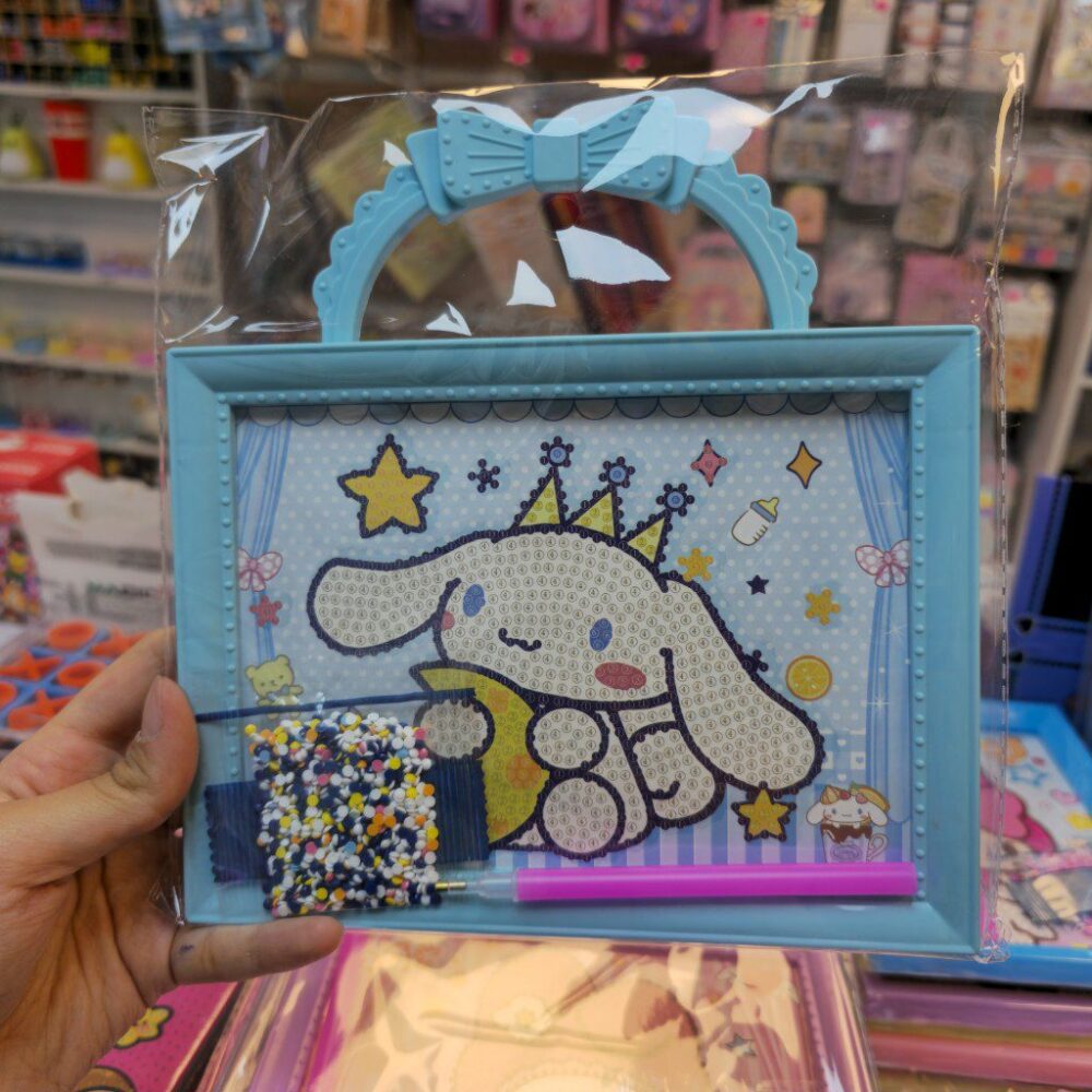 نقاشی الماسی قاب‌دار دسته‌دار