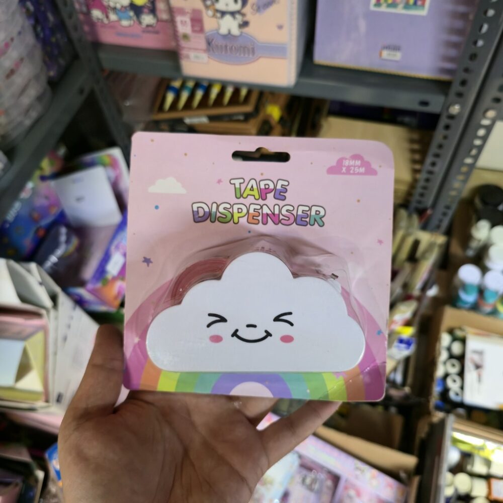 پایه چسب طرح ابر همراه چسب رنگین کمانی