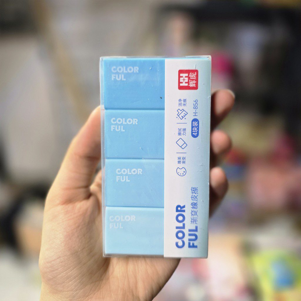 پاک کن ست 4عددی طیف رنگی آبی