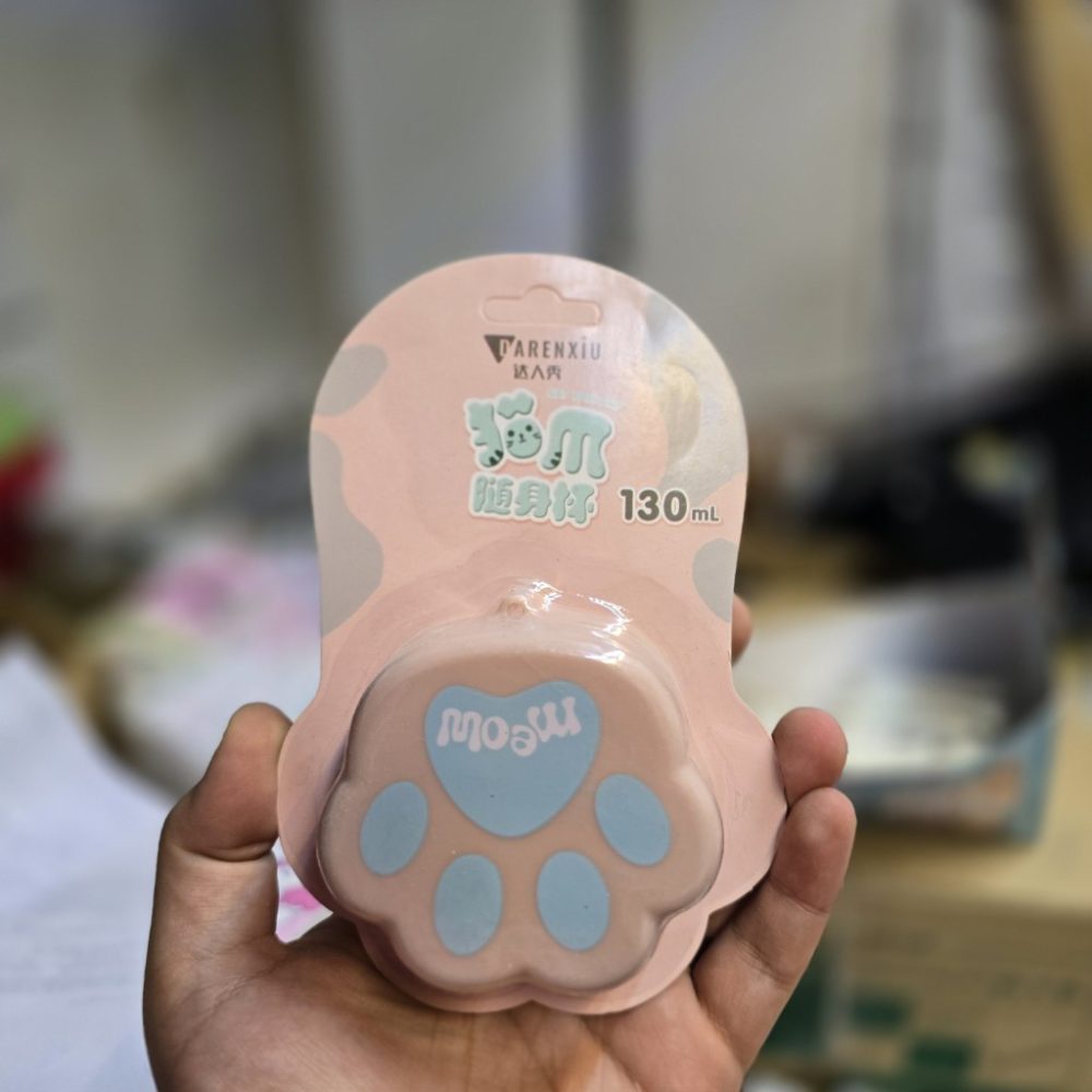 لیوان پلاستیکی تاشو صورتی