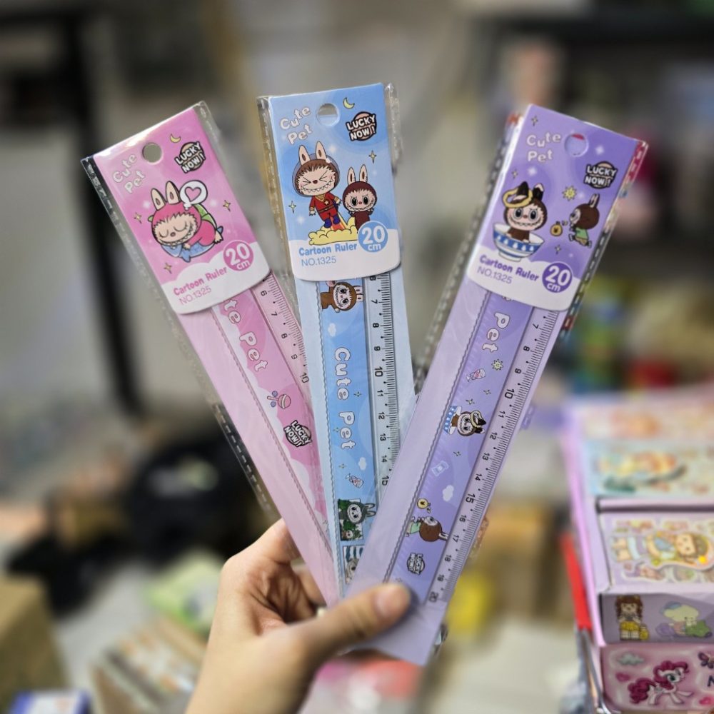 خط کش 20 سانتی لبوبو صورتی