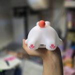 چراغ خواب سیلیکونی هفت رنگ طرح خرگوش خوابیده پشت