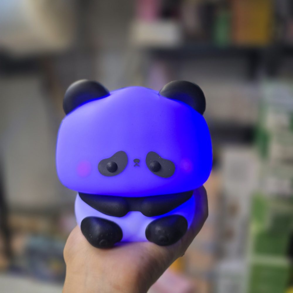 چراغ خواب سیلیکونی هفت رنگ طرح پاندا لاغر روشن