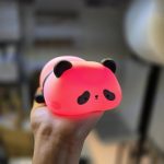 چراغ خواب سیلیکونی هفت رنگ طرح پاندا خوابیده روشن