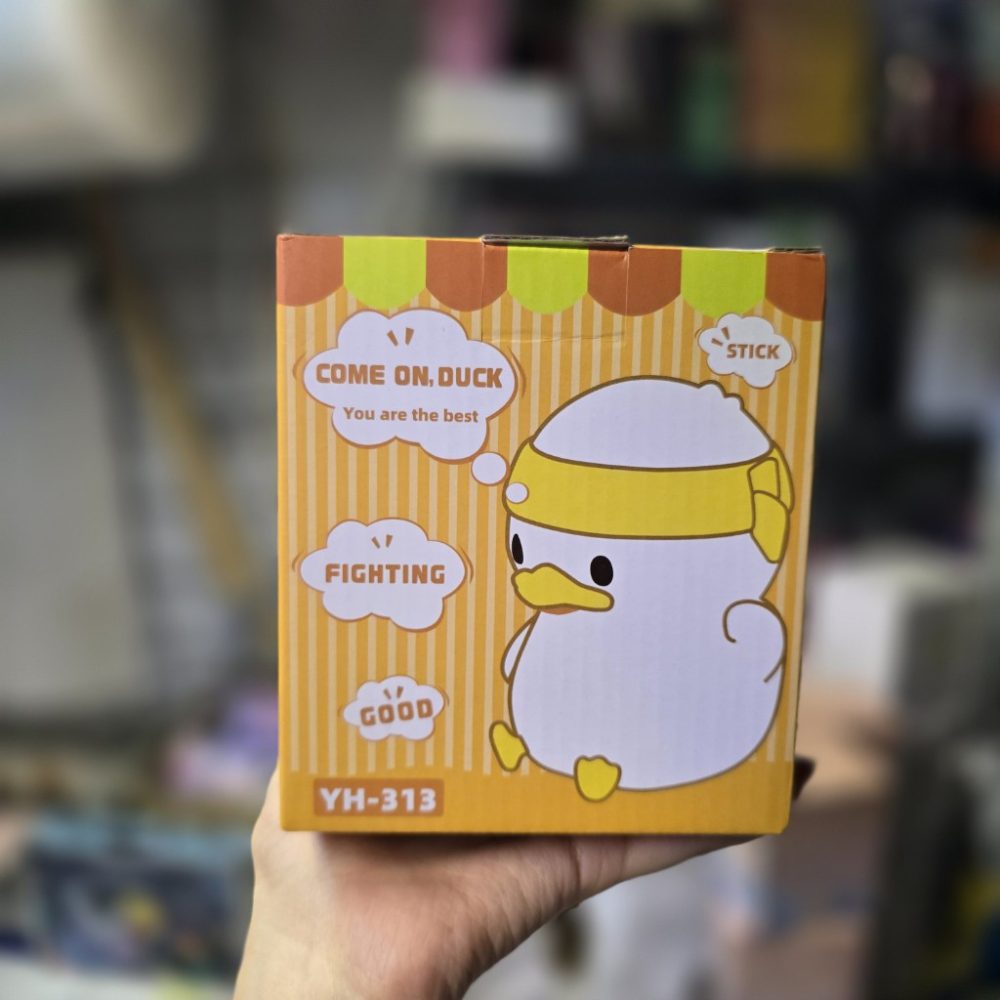 چراغ خواب سیلیکونی هفت رنگ طرح اردک هدبند جعبه