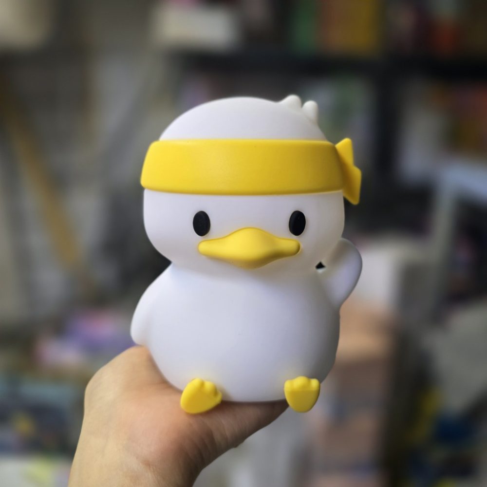 چراغ خواب سیلیکونی هفت رنگ طرح اردک هدبند