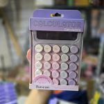 ماشین حساب طیف رنگی دکمه‌برجسته مدل RUNZON RZ-817 بنفش