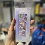 استیکر سه ورقی هولوگرامی طرح برف بنفش بسته