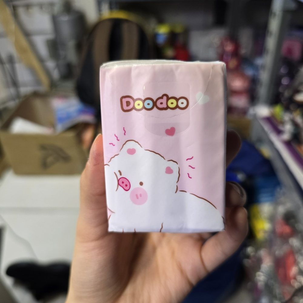 دستمال کاغذی جیبی 8 برگ طرح خوک سفید