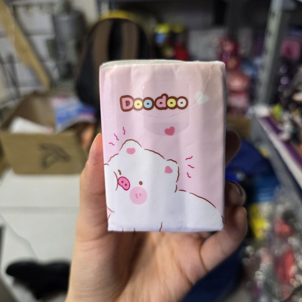 دستمال کاغذی جیبی 8 برگ طرح خوک سفید