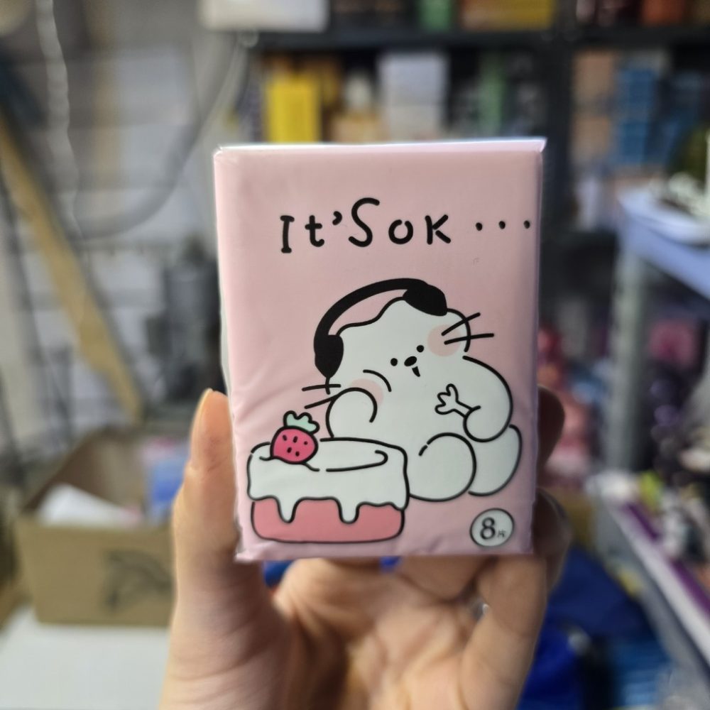 دستمال کاغذی جیبی 8 برگ طرح گربه و کیک