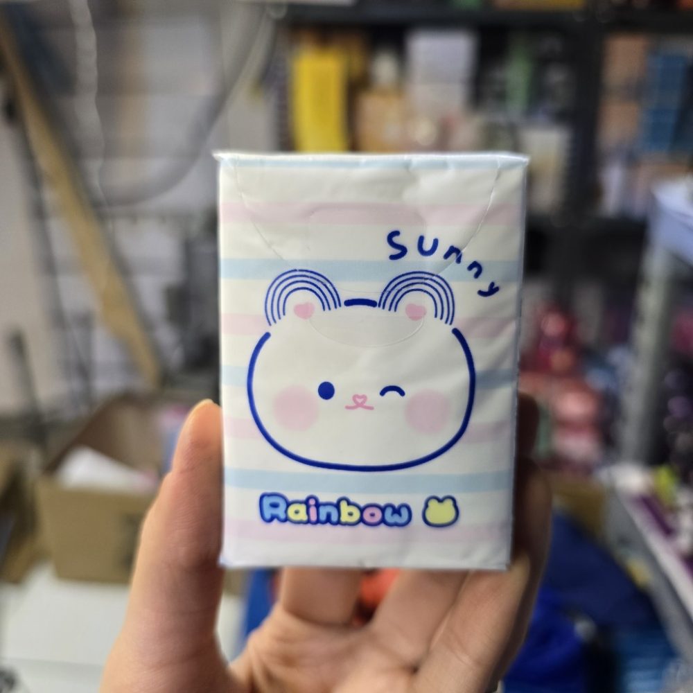 دستمال کاغذی جیبی 8 برگ طرح گربه رنگین کمانی