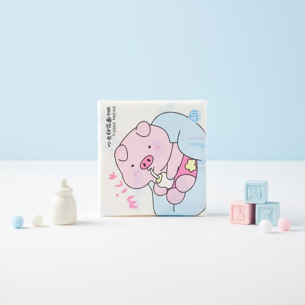 دستمال جیبی فانتزی طرحدار ۴۰ برگی