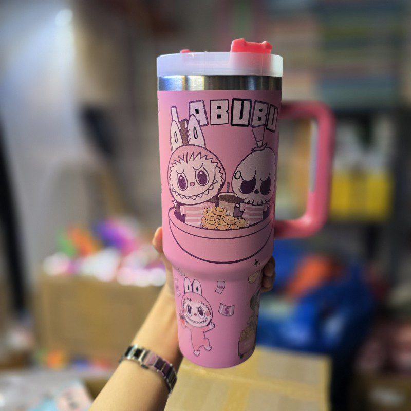 تامبلر طرح استنلی مدل لبوبو صورتی