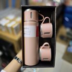 فلاسک سه کاپ 500میل صورتی