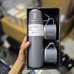 فلاسک سه کاپ 500میل طوسی