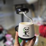 چراغ مطالعه طرح لیوان پاندا سفید - Image 3