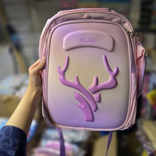 کوله پشتی طرح گوزن صورتی