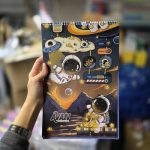 دفتر نقاشی رحلی 40برگ حاشیه دار فضانورد