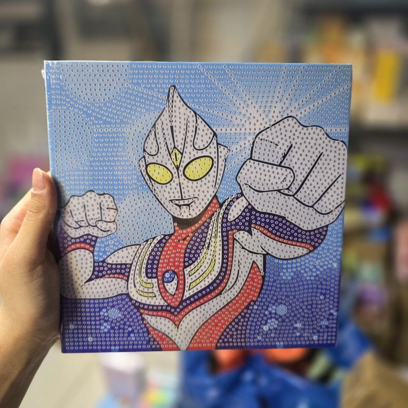 نقاشی الماسی بوم سایز 20 در 20 طرح مردآهنی کد14