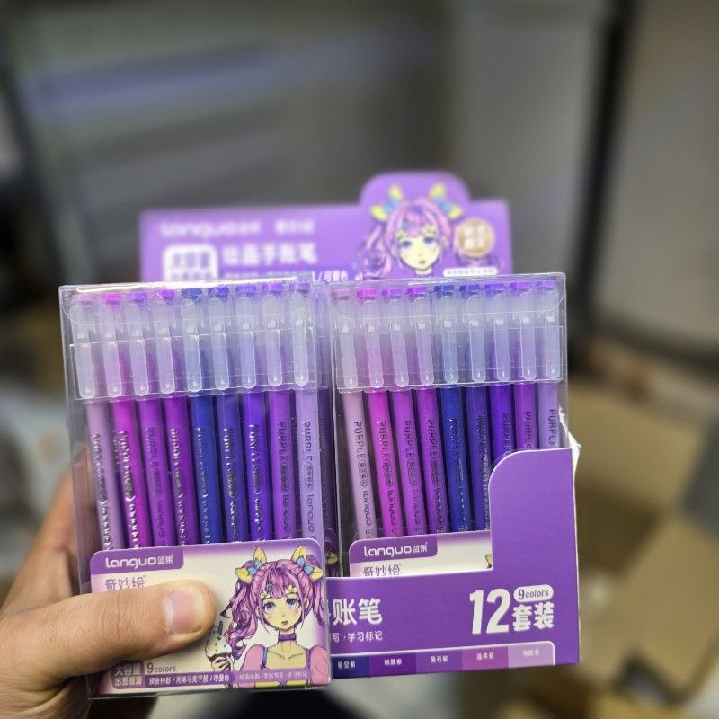 روان نویس بسته 9 عددی پرپل استایل لانگو