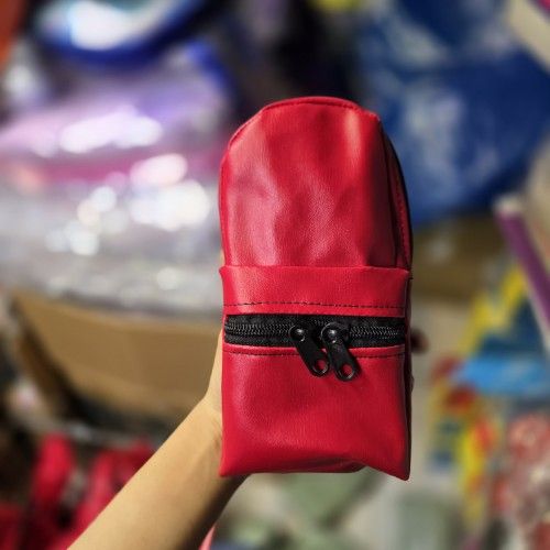 جامدادی طرح کوله چرمی قرمز