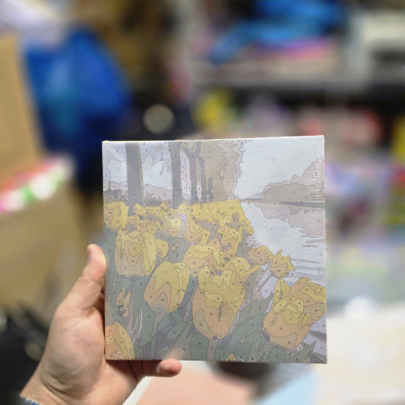 نقاشی آبرنگی مدل بوم سایز 20در20 طرح 01