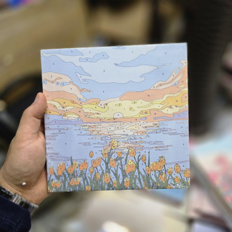 نقاشی آبرنگی مدل بوم سایز 20در20 طرح 03