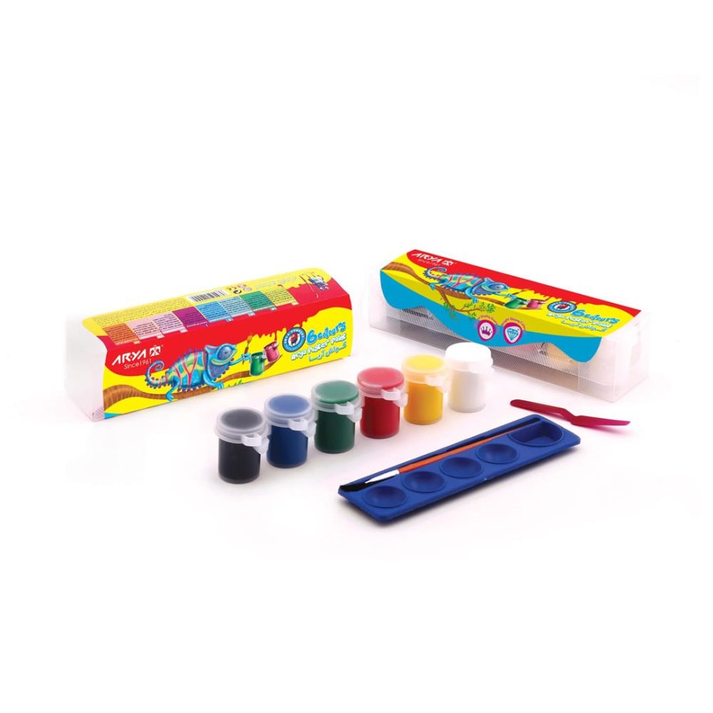 گواش 6 رنگ پیوسته بزرگ طلقی آریا