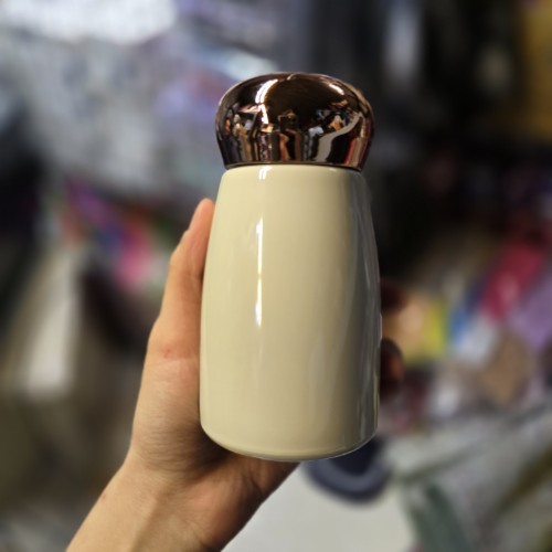 تراول ماگ sus 316 دماسنج دار 230 میل رنگ شیری